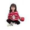 Sudadera de cuello redondo con dibujos animados para niñas, primavera y otoño de 2025, nueva camiseta informal coreana a rayas para niñas pequeñas
