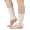 Cobre-pernas de Lã Transfronteiriços para Outono e Inverno, Novos Cobre-pernas Curtos Estilo Coreano com Renda, Leggings, Cobre-botas, Cobre-pernas Torcidos, Versátil