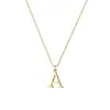 Europa y Estados Unidos venta transfronteriza exquisito collar personalizado de 26 letras moda mujer simple colgante de cobre joyería transfronteriza venta al por mayor