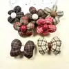 Lazo de Tela Cuadros Vintage Almohada Rellena de Algodón Accesorios para Ropa Flor para el Cabello de Gama Alta Accesorio DIY
