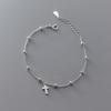 Pulseira elegante de prata S925 Nalan estilo coreano com contas de luz estelar cruz doce joia de verão S4861