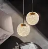 Novo lustre de cristal de cabeceira de luxo leve transfronteiriço 2024, de alta qualidade, quente e romântico, para cabeceira, sala de estar, quarto, pequeno lustre de ferro