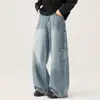 Pantalones personalizados, nuevos y elegantes pantalones rectos de pierna ancha para hombre y mujer 2026, jeans de otoño, corte holgado