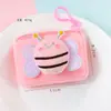 Monedero de Felpa Lindo de Dibujos Animados, Estuche para Auriculares de Muñeco 3D Abeja, Bolsa de Almacenamiento de Monedas con Cremallera de Color Caramelo