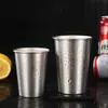 Taza de Cerveza Creativa de Una Sola Capa con Asa Curva Regalo Promocional Transfronterizo para Oktoberfest Taza de Acero Inoxidable para Camping Taza Portátil para Bebidas Frías