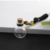 Colgante de Botella de Aceite Esencial de Perfume, Llavero de Botella de los Deseos, Tapón de Corcho en Forma de Corazón, Botella Pequeña de Vidrio, Colgante para Bolso, Cuerda Trenzada