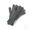 Guantes de Cachemira Otoño e Invierno Nuevo Patrón Trenzado Pantalla Táctil Engrosados Cálidos Ciclismo Cortavientos Tejidos Dedos Extendidos Guantes
