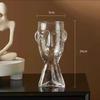 Vaso de arte facial decoração estilo nórdico casa sala de estar arranjo de flores decoração de vidro com flores secas ins luxo leve cultivo em água