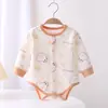 Body para Bebé Estilo Primavera y Otoño Mono de Algodón Puro 1-18 Meses Ropa Interior Unisex para Bebé Construcción Sin Etiquetas