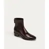 Zíper traseiro 7cm botas modeladoras elegantes simples versáteis botas elásticas salto oculto botas curtas temperamento feminino bico quadrado estilo coreano