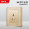Entrega en una sola pieza tabla grande cepillada decoración del hogar doméstico dorado interruptor oculto tipo 86 interruptor enchufe de pared