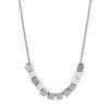 Collar cuadrado pequeño de acero de titanio sin color para mujer, cadena de clavícula de moda con forma de cubo, temperamento, accesorios generosos, diez cuadrados para la riqueza de oro