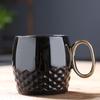 Suministro de fábrica taza de café de cerámica con asa electrochapada taza con forma de piña taza para agua venta al por mayor patrón de LOGO impreso