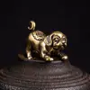 Collar de perro de latón macizo perro del Zodiaco de cobre perro del tesoro de cobre colgante de perro de cobre llavero de perro de cobre cadena colgante de cobre productos de puesto