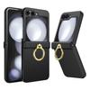Aplicável à capa de celular transparente Samsung zflip5 zflip5 suporte com anel de dobradiça integrado capa protetora resistente a quedas transfronteiriça