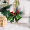 Campana de Navidad Nueva Transfronteriza Colgante de Puerta Campana Roja Cono de Pino Piña de Pino Campana de Viento Colgante para Árbol de Navidad Decoraciones Navideñas