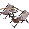 Silla plegable reclinable de bambú para el hogar, la oficina, el verano, la siesta, la playa, el balcón, la silla con respaldo para personas mayores.