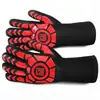 Luvas de Silicone Aramida de Alta Temperatura Camada Dupla Personalizadas para Churrasco Antiescaldamento Antiderrapantes Resistentes ao Calor Luvas de Proteção de Segurança