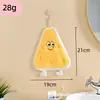 Directo del fabricante: Nuevas toallas de mano de dibujos animados con temática de queso, paños de mano colgantes de secado rápido, felpa de coral engrosada para niños