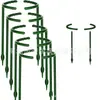 Soporte para plantas de plástico, estaca de soporte para plantas, soporte semicircular, soporte en forma de T, herramienta de fijación para plantas de jardinería, bonsái