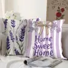 Funda de almohada de flor violeta de primavera Temu transfronteriza, estilo nuevo, para oficina, dormitorio, interior de coche