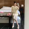 Vestido de Encaje Bordado de Cintura Alta, Conjunto de Dos Piezas, Minivestido de Alta Gama, Suave, Romántico, Elegante, Juvenil, Rejuvenecedor