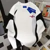 Camiseta Feminina Minimalista da Moda com Design Color-Blocking de Manga Curta, Nova Coleção Verão 2026 Casual Soltinha Top para o Dia a Dia