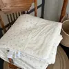 Colcha de punto de algodón con ribete de encaje, acolchada de cuatro niveles, colcha de invierno engrosada, suave y agradable para la piel, adecuada para uso doméstico, tamaño individual o doble, adecuada para dormir directamente sobre ella