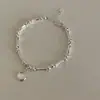 Pulsera de Colgante Redondo de Bambú Estilo Minimalista para Mujer Nicho Geométrico de Gama Alta Lujo Ligero Personalidad Versátil Nueva Tendencia en Joyería de Mano