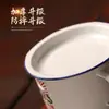 Tazón de fideos instantáneos de esmalte dormitorio de estudiantes grande engrosado boutique fideos instantáneos comida rápida Taza nostálgico tazón de arroz antiguo lonchera