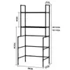 Estante de baño superventas transfronterizo, estante de almacenamiento multifuncional para el hogar, impermeable y sin necesidad de taladro para inodoro y lavadora