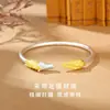 Pulseira Aberta Cavalo de Prata para Mulheres, Ano do Cavalo do Zodíaco, Artesanato Tradicional Chinês Versátil Único