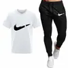 Nuevo Conjunto Transfronterizo de Camiseta y Pantalón Deportivo para Hombre, Camiseta de Moda Casual, Camisa de Manga Corta Transpirable Estampada para Hombre y Pantalones 2026
