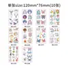 Calcomanías de Tatuaje para Niños Sirena Tatuaje de Coche Transfronterizo Lindo Mini Dibujo Animado Impermeable Set de Calcomanías de Tatuaje Temporal