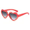 Nova cor transparente óculos de sol para crianças coração de pêssego óculos de sol para crianças flor tendência da moda óculos de sol para crianças 61021