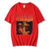 Camiseta de Verão Fina Estampada com Wicken Ultra-Clara Manga Curta Oversize Meia-Manga Masculina Estilo Solto Marca Tendência