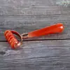 Rodillo Masajeador Facial de Cristal Rosa, Bola Rodante de Resina No de Jade, Palo de Masaje para Lifting y Firmeza de Ojos y Rostro