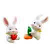 Rábano tira conejo pequeño micropaisaje diy bonsái suculento adornos de pvc plástico lindo animal de dibujos animados accesorios de jardinería