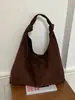 Bolsa de ombro grande, de cor sólida, moderna, minimalista e elegante para mulheres, nova bolsa tote de axila da moda 2026, estilo coreano