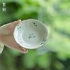 Maceta de Bambú Verde Grabada y Pintada a Mano con Bandeja de Té Juego de Té de Cerámica Accesorios Mesa de Té Seco para Remojo Mesa de Té Plato Dispensador