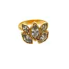 Moda Transfronteriza Europea y Americana Retro Lujo Ligero Temperamento Versátil Anillo Incrustado de Diamantes Acero Inoxidable Oro de 18 Quilates Geométrico Joyería para Manos Venta al por Mayor