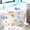 Br0487Q Calcomanía de Baño Mundo Submarino de Dibujos Animados Autoadhesiva Calcomanía de Pared Bañera Fondo de Baño Calcomanía Decorativa de Pared