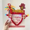 Diadema Roja de Año Nuevo para el Año del Caballo, Diadema Creativa de Palo Retorcido, Accesorio para el Cabello Luminoso para la Fiesta de Año Nuevo, Accesorio Festivo para el Cabello para el Festival de Primavera