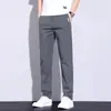 Pantalones Casuales de Seda de Hielo para Hombre, Verano 2026 Delgados Ajustados Rectos de Vestir, Pantalones Largos Casuales para Hombre