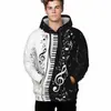 Suéter para Hombre Otoño e Invierno 2024 Nuevo Moda Europea y Americana Sudadera con Capucha Casual Suéter Estampado 3D Sudadera para Hombre y Mujer