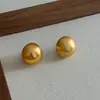 Pendientes de metal mate con personalidad exagerada retro francesa para mujer, aretes de moda de temperamento versátil de nicho de Corea del Sur