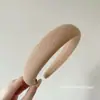 Diadema Francesa Retro con Cabeza de Esponja Corona Alta Borde Ancho Simple Color Sólido Accesorio para el Cabello de Celebridad de Internet de Gama Alta