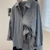 Camisa Xadrez Feminina 2025 Primavera Nova Estilo Coreano Moda Menina Petite Retrô Manga Longa Camisa Jaqueta Casual