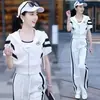 Traje Casual de Moda para Mujer, Nuevo Estilo Verano 2026, Conjunto de Dos Piezas de Ropa Deportiva Suelta y Elegante, Pantalones de Pierna Ancha