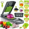 Cortador de vegetais multifuncional com 7 lâminas substituíveis ralador corte de vegetais e frutas cortador de frutas triturador de alimentos
